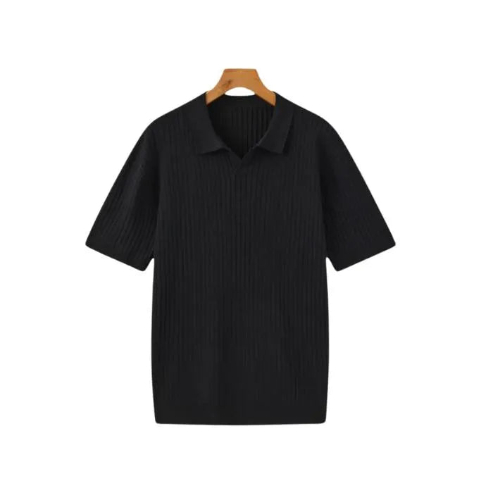 Men's Ribbed Polo Shirt