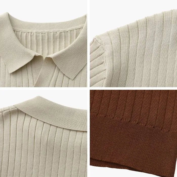 Men's Ribbed Polo Shirt